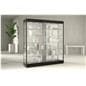 Glass showcase cabinet with overall height of 72 inches 