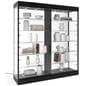 Glass showcase cabinet with side lights