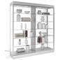 Glass showcase cabinet with overall height of 79 inches 