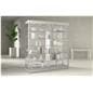 Glass showcase cabinet with plunger key lock