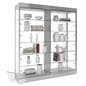 Glass showcase cabinet with locking door