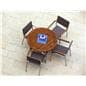 No seating bilingual table top sticker with pre-printed rectangular graphics