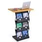 Folding Magazine Rack with Tabletop and 6 Pockets