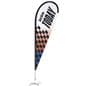 Outdoor Teardrop Flag features your custom artwork