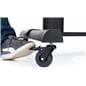Heavy duty rolling TV stand with 4 locking casters