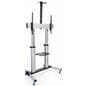 Rolling heavy duty 80" TV display with wheels