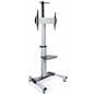 Rolling TV stand  for flat screen TV with locking casters