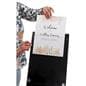 Black Laminate Sign Stand with Minimal Design 