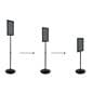 Sign displays with adjustable heights