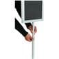 Sign frames with telescoping poles 