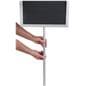 Metal sign frame is easily adjusted