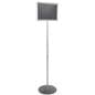 Metal sign frame with telescoping pole