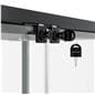 Locking glass display cabinet with lockable doors