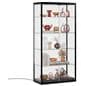 Locking glass display cabinet measures 37 inches wide by 75 inches tall 