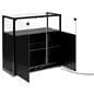 Showcase table with rear storage cabinet 