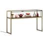 Showcase table in bronze finish