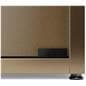 Glass display cabinet with rubber feet