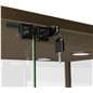 Locking glass display cabinet with key set