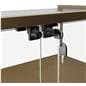 Showcase counter with locking display