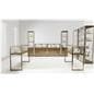 Showcase counter shown in showroom with other collection pieces