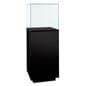 Museum pedestal display case with 4" toe kick