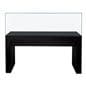 Glass display table case with lift-off top
