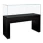 Glass display table case with laminate finish