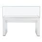 Glass display table case with ships fully assembled 