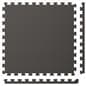 Interlocking foam flooring with removable edge trim pieces