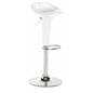White Trade Show Table & Stool Set, Hydraulic Lift