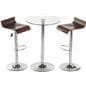 Glass High Top Table and Chairs