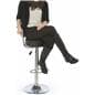 Black Hydraulic Bar Stool and Table Set, Foot Rest