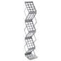 Curved exhibit booth backwall set with magazine rack