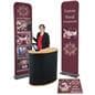 Economy banner display booth kit with custom graphics