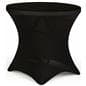 Curved display booth divider wall kit with covered table 