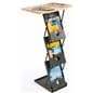 Inline exhibit booth kit with counter for displaying magazines