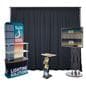 Inline exhibit booth kit with large format graphics