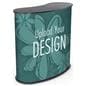 Modern exhibit display furniture set with storage option in counter