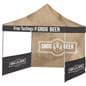 Outdoor booth setup with custom-printed tent
