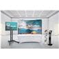 10 x 10 trade show booth package with white stretch table throw 