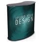 Curved Exhibit Counter Features Room for Storage