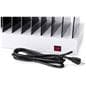 Tabletop charging station with three-pronged plug