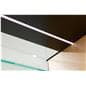 Two tone retail showcase with LED light panel 