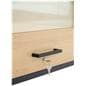 Retail showcase display table with lockable display area