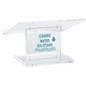 Custom Acrylic Desktop Podium comes with One Color Printing Options