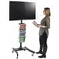 Height Adjustable LCD TV Stand with 4 Acrylic Literature Pockets