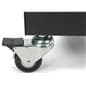 Double screen tv stand with four locking caster wheels