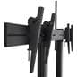 Double screen tv stand with tilting brackets