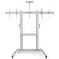 Dual screen tv stand with height adjustable shelves 