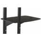 Mobile TV Console with Glass Shelf